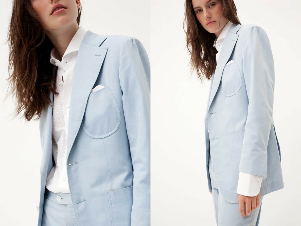 Deconstructed cotton jackets are a hallmark of P. Johnson and embody the brand's relaxed aesthetic.